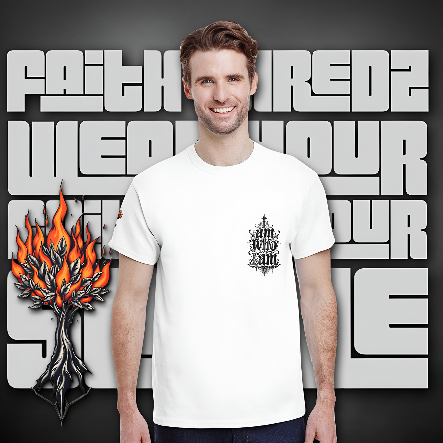 I Am Who I Am Burning Bush Tee